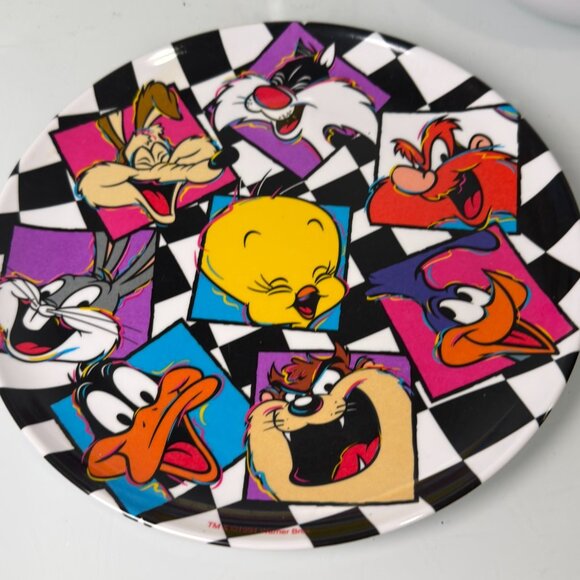 Vintage Looney Tunes 1994 Zak Designs Plates Bowls Cups Tweety Taz Daffy Bugs - Picture 12 of 16
